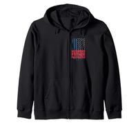 Drapeau USA Pompier Mari père Pompier Sweat à Capuche