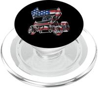 Drapeau USA Sprint Car Racing PopSockets PopGrip pour MagSafe