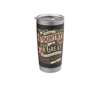 Drapeau USA « This Country Is So Great Freedom » Gobelet isotherme en acier inoxydable double paroi