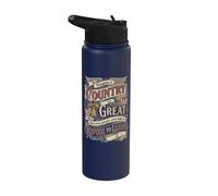 Drapeau USA « This Country Is So Great Freedom » Stainless Steel Insulated Water Bottle