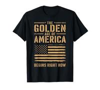Drapeau USA Vieilli The Golden Age of America Begins Right T-Shirt