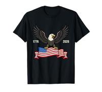 Drapeau USA Vintage Aigle Patriotique Graphique 1776 2026 T-Shirt