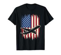 Drapeau USA Vintage Aviation Aviation American Patriot T-Shirt