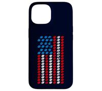 Drapeau USA Vintage Rugby 4 Juillet, Joueur de Rugby USA Amérique Coque pour iPhone 15