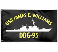 Drapeau USS James E. Williams DDG-95 0,9 x 1,5 m Impression sur un côté Bienvenue Famille Drapeau Bannière
