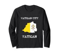 Drapeau Vatican Vieilli Fierté de la Cité du Vatican Manche Longue