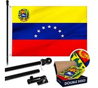 Drapeau vénézuélien 7 étoiles Venezuela, série ToughWeave brodé double face en polyester 210D avec drapeau inclus