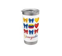 Drapeau vénézuélien du mois du patrimoine hispanique du Venezuela pour filles Gobelet isotherme en acier inoxydable double paroi