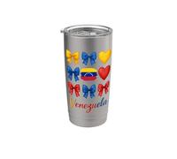 Drapeau vénézuélien du mois du patrimoine hispanique du Venezuela pour filles Gobelet isotherme en acier inoxydable double paroi