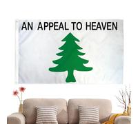 Drapeau vert 'arbre de pin, drapeau de jardin de la révolution américaine | Drapeaux en polyester avec motif arbre de pin 3X5 pieds - Tapisserie décorative patriotique avec 2 œillets en