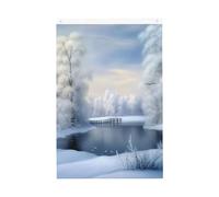 Drapeau vertical double face de 5,1 x 7,6 cm avec œillets - Ne se décolore pas - Beau drapeau de jardin d'hiver - Toile de fond pour photo pour décoration intérieure et extérieure