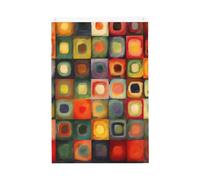 Drapeau vertical double face de 5,1 x 7,6 cm avec œillets - Ne se décolore pas - Drapeau de jardin abstrait - Carrés - Toile de fond pour photo - Pour décoration intérieure et extérieure