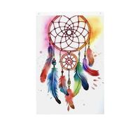 Drapeau vertical double face de 5,1 x 7,6 cm avec œillets - Ne se décolore pas - Drapeau de jardin aquarelle - Attrape-rêves - Drapeau de cour - Toile de fond pour photo pour décoration intérieure et