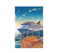 Drapeau vertical double face de 5,1 x 7,6 cm avec œillets - Ne se décolore pas - Drapeau de jardin d'été - Croisière en mer - Pour décoration intérieure et extérieure