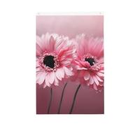 Drapeau vertical double face de 5,1 x 7,6 cm avec œillets - Ne se décolore pas - Drapeau de jardin - Deux drapeaux floraux roses - Toile de fond pour photo pour décoration intérieure et extérieure