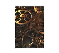 Drapeau vertical double face de 5,1 x 7,6 cm avec œillets - Ne se décolore pas - Drapeau de jardin - Engrenages steampunk cool - Toile de fond pour photo pour décoration intérieure et extérieure