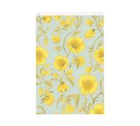 Drapeau vertical double face de 5,1 x 7,6 cm avec œillets - Ne se décolore pas - Drapeau de jardin - Fleur jaune - Toile de fond pour photo - Décoration intérieure et extérieure