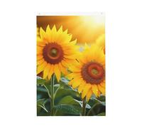 Drapeau vertical double face de 5,1 x 7,6 cm avec œillets - Ne se décolore pas - Drapeau de jardin - Fleurs de tournesol - Pour décoration intérieure et extérieure
