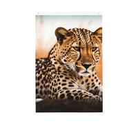 Drapeau vertical double face de 5,1 x 7,6 cm avec œillets - Ne se décolore pas - Drapeau de jardin guépard en attente d'une opportunité - Toile de fond pour photo pour décoration intérieure et