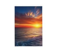 Drapeau vertical double face de 5,1 x 7,6 cm avec œillets - Ne se décolore pas - Drapeau de jardin - Mer et coucher de soleil - Toile de fond pour photo pour décoration intérieure et extérieure