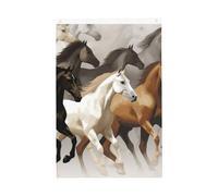 Drapeau vertical double face de 5,1 x 7,6 cm avec œillets - Ne se décolore pas - Drapeau de jardin mignon - Motif cheval - Toile de fond pour photo - Décoration intérieure et extérieure