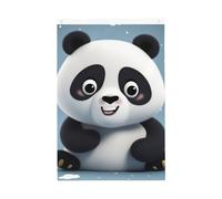 Drapeau vertical double face de 5,1 x 7,6 cm avec œillets - Ne se décolore pas - Drapeau de jardin panda dessin animé - Toile de fond pour photo pour décoration intérieure et extérieure