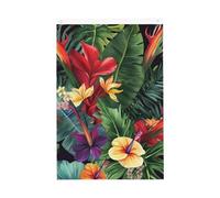 Drapeau vertical double face de 5,1 x 7,6 cm avec œillets - Ne se décolore pas - Drapeau de jardin - Plante tropicale - Fleurs - Toile de fond pour photo - Décoration intérieure et extérieure