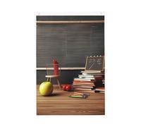 Drapeau vertical double face de 5,1 x 7,6 cm avec œillets - Ne se décolore pas - Drapeau de jardin pour enseignant, salle de classe, tableau noir, cour - Toile de fond pour photo pour décoration