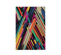 Drapeau vertical double face de 5,1 x 7,6 cm avec œillets - Ne se décolore pas - Drapeau de jardin rayé abstrait coloré - Toile de fond photo pour décoration intérieure et extérieure