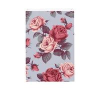Drapeau vertical double face de 5,1 x 7,6 cm avec œillets - Ne se décolore pas - Drapeau de jardin - Roses rouges - Toile de fond pour photo - Pour décoration intérieure et extérieure