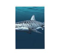 Drapeau vertical double face de 5,1 x 7,6 cm avec œillets - Ne se décolore pas - Drapeau de jardin - Superbe requin blanc - Toile de fond pour photo pour décoration intérieure et extérieure