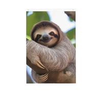 Drapeau vertical double face de 5,1 x 7,6 cm avec œillets - Ne se décolore pas - Drapeau de jardin - Un paresseux sur une branche d'arbre - Toile de fond pour photo pour décoration intérieure et