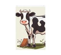 Drapeau vertical double face de 5,1 x 7,6 cm avec œillets - Ne se décolore pas - Drapeau de jardin - Vache laitière - Toile de fond pour photo - Décoration intérieure et extérieure
