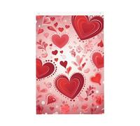 Drapeau vertical double face de 5,1 x 7,6 cm avec œillets - Ne se décolore pas - Motif drapeau de jardin - Pour la Saint-Valentin - Toile de fond pour photo - Pour décoration intérieure et extérieure
