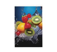 Drapeau vertical double face de 5,1 x 7,6 cm avec œillets qui ne se décolore pas, drapeau de jardin, eau, fruits, cour, toile de fond pour photo pour décoration intérieure et extérieure