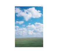 Drapeau vertical double face de 5,1 x 7,6 cm avec œillets qui ne se décolore pas, drapeau de jardin, nuages blancs, ciel de cour, toile de fond pour photo pour décoration intérieure et extérieure