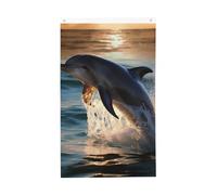 Drapeau vertical double face de 7,6 x 12,7 cm avec œillets - Ne se décolore pas - Beau drapeau de jardin dauphin - Toile de fond pour photo pour décoration intérieure et extérieure