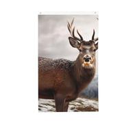 Drapeau vertical double face de 7,6 x 12,7 cm avec œillets - Ne se décolore pas - Drapeau de jardin - Animaux sauvages - Cerf - Toile de fond pour photo - Pour décoration intérieure et extérieure