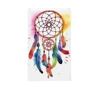 Drapeau vertical double face de 7,6 x 12,7 cm avec œillets - Ne se décolore pas - Drapeau de jardin aquarelle - Attrape-rêves - Drapeau de cour - Toile de fond pour photo pour décoration intérieure et