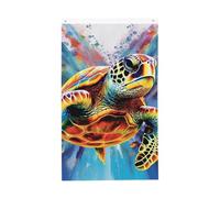 Drapeau vertical double face de 7,6 x 12,7 cm avec œillets - Ne se décolore pas - Drapeau de jardin coloré - Tortue de mer - Toile de fond photo pour décoration intérieure et extérieure