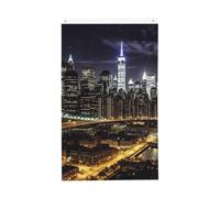 Drapeau vertical double face de 7,6 x 12,7 cm avec œillets - Ne se décolore pas - Drapeau de jardin de New York - Toile de fond pour photo - Décoration intérieure et extérieure