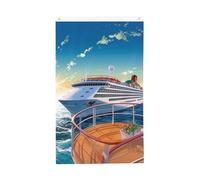 Drapeau vertical double face de 7,6 x 12,7 cm avec œillets - Ne se décolore pas - Drapeau de jardin d'été - Croisière en mer - Pour décoration intérieure et extérieure