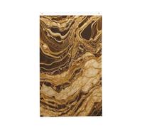 Drapeau vertical double face de 7,6 x 12,7 cm avec œillets - Ne se décolore pas - Drapeau de jardin en marbre doré - Toile de fond pour photo pour décoration intérieure et extérieure