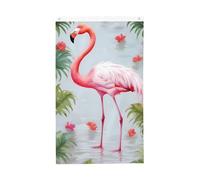 Drapeau vertical double face de 7,6 x 12,7 cm avec œillets - Ne se décolore pas - Drapeau de jardin flamant rose blanc - Toile de fond pour photo pour décoration intérieure et extérieure