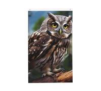Drapeau vertical double face de 7,6 x 12,7 cm avec œillets - Ne se décolore pas - Drapeau de jardin - Hibou sauvage - Oiseaux - Toile de fond pour photo - Décoration intérieure et extérieure