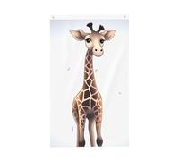 Drapeau vertical double face de 7,6 x 12,7 cm avec œillets - Ne se décolore pas - Drapeau de jardin mignon girafe - Toile de fond pour photo - Décoration intérieure et extérieure
