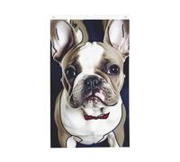 Drapeau vertical double face de 7,6 x 12,7 cm avec œillets - Ne se décolore pas - Drapeau de jardin mignon bouledogue français - Toile de fond pour photo pour décoration intérieure et extérieure