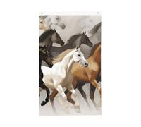 Drapeau vertical double face de 7,6 x 12,7 cm avec œillets - Ne se décolore pas - Drapeau de jardin mignon - Motif cheval - Toile de fond pour photo - Décoration intérieure et extérieure