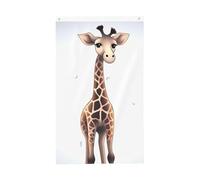 Drapeau vertical double face de 7,6 x 12,7 cm avec œillets - Ne se décolore pas - Drapeau de jardin mignon girafe - Toile de fond pour photo - Décoration intérieure et extérieure