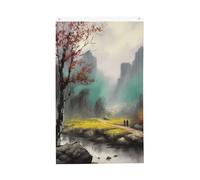 Drapeau vertical double face de 7,6 x 12,7 cm avec œillets - Ne se décolore pas - Drapeau de jardin - Peinture de paysage - Toile de fond pour photo - Pour décoration intérieure et extérieure